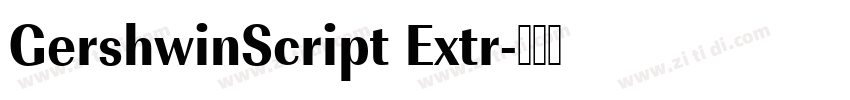 GershwinScript Extr字体转换